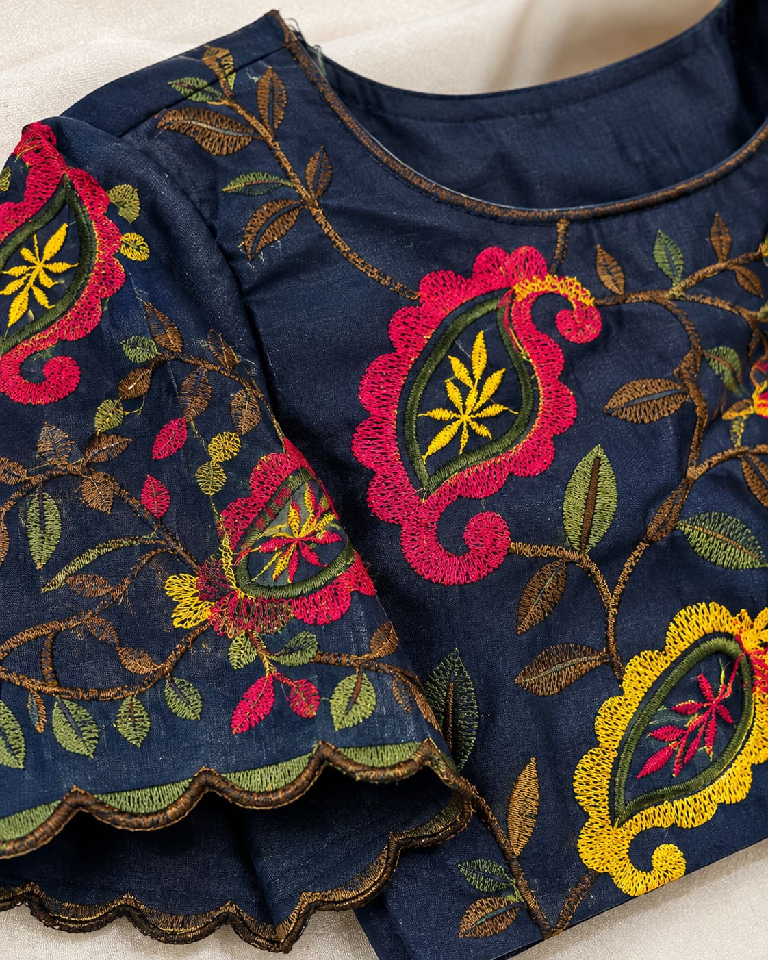 Sky Blue Celebration Blossom Saree - image 9