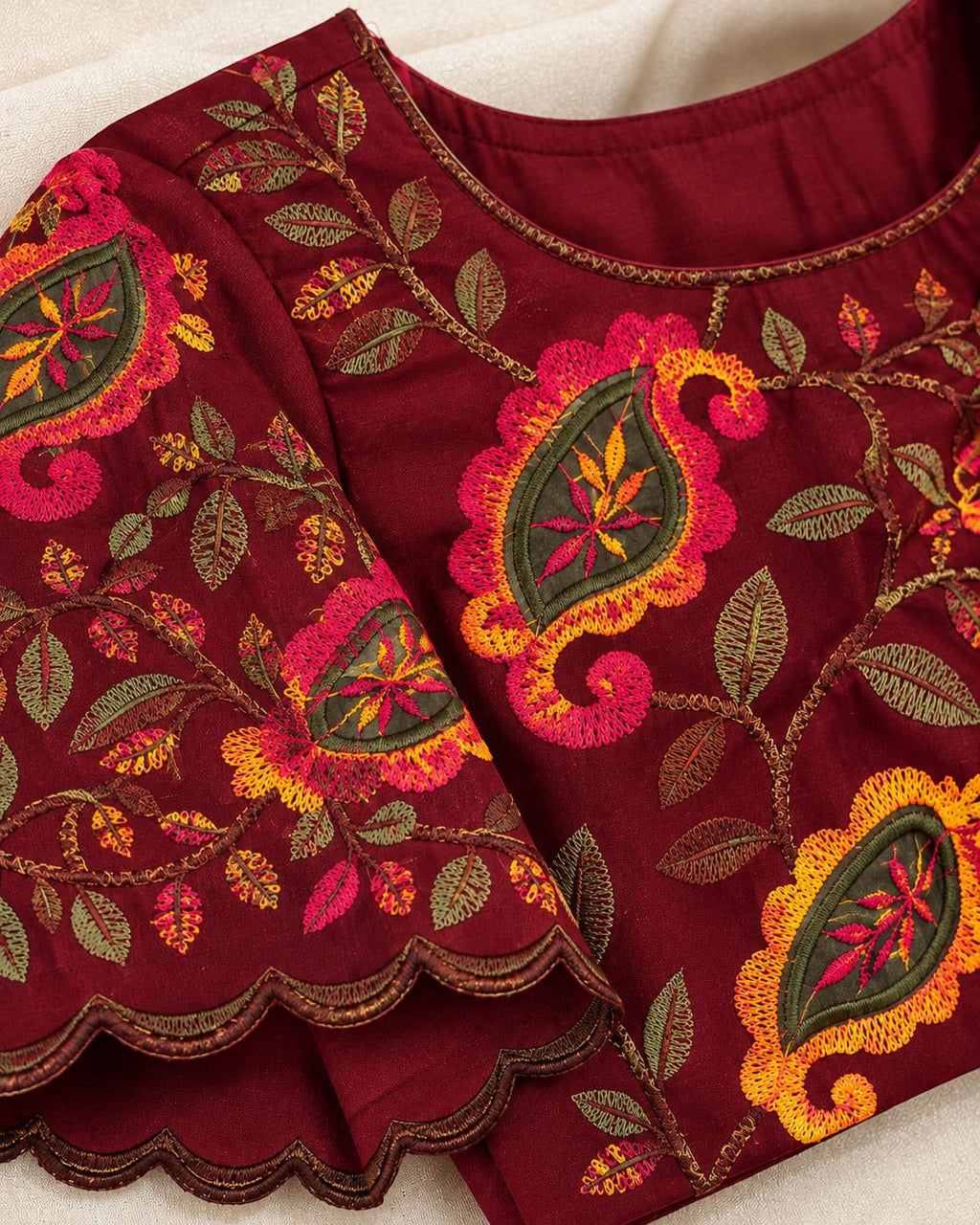 Dusty Rose Celebration Blossom Saree - image 8