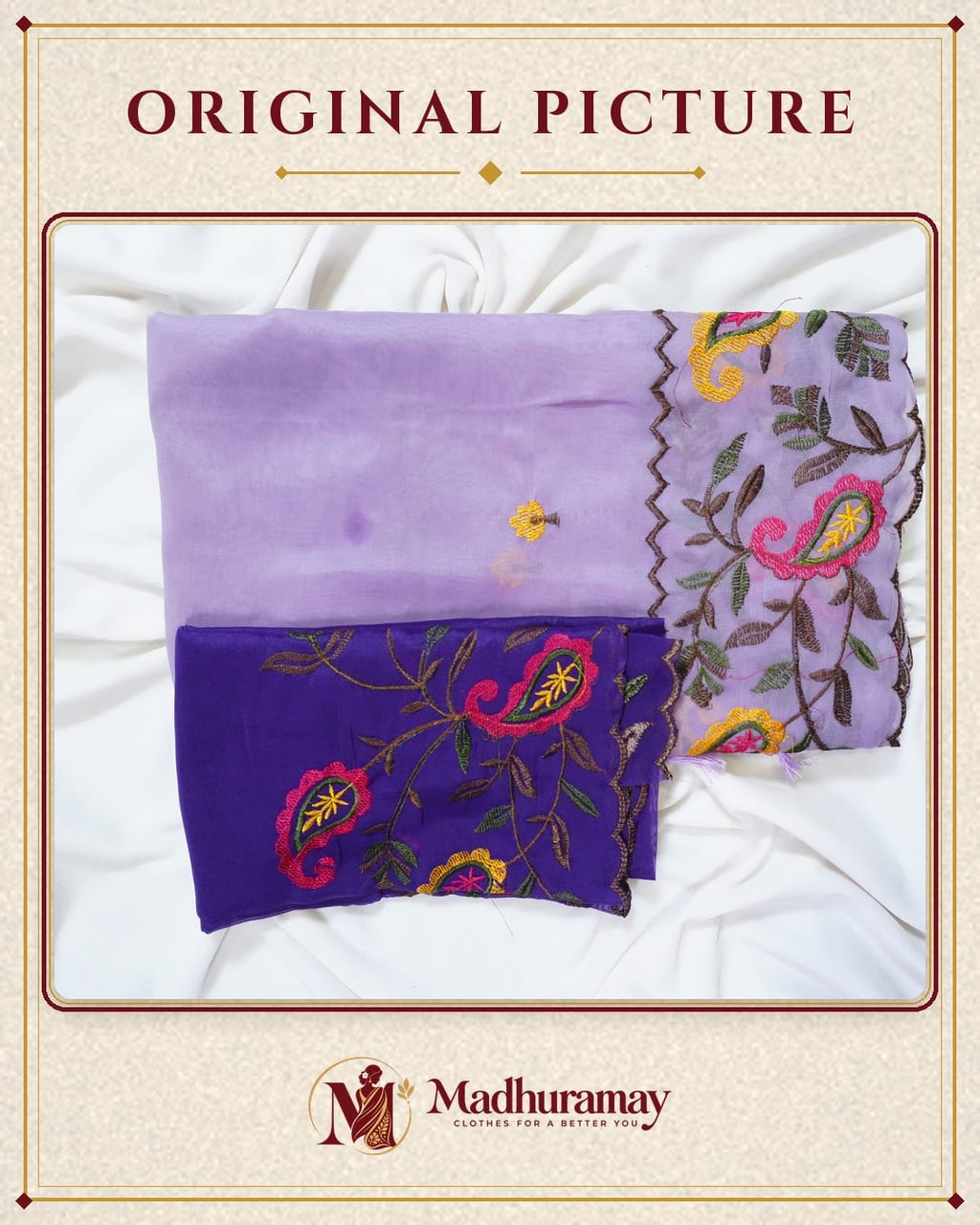 Lavender Celebration Blossom Saree - image 3