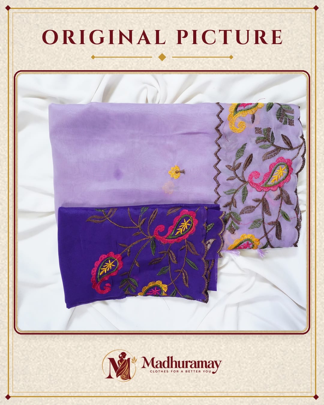 Lavender Celebration Blossom Saree - image 3